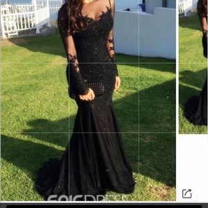 Black off the shoulder dress